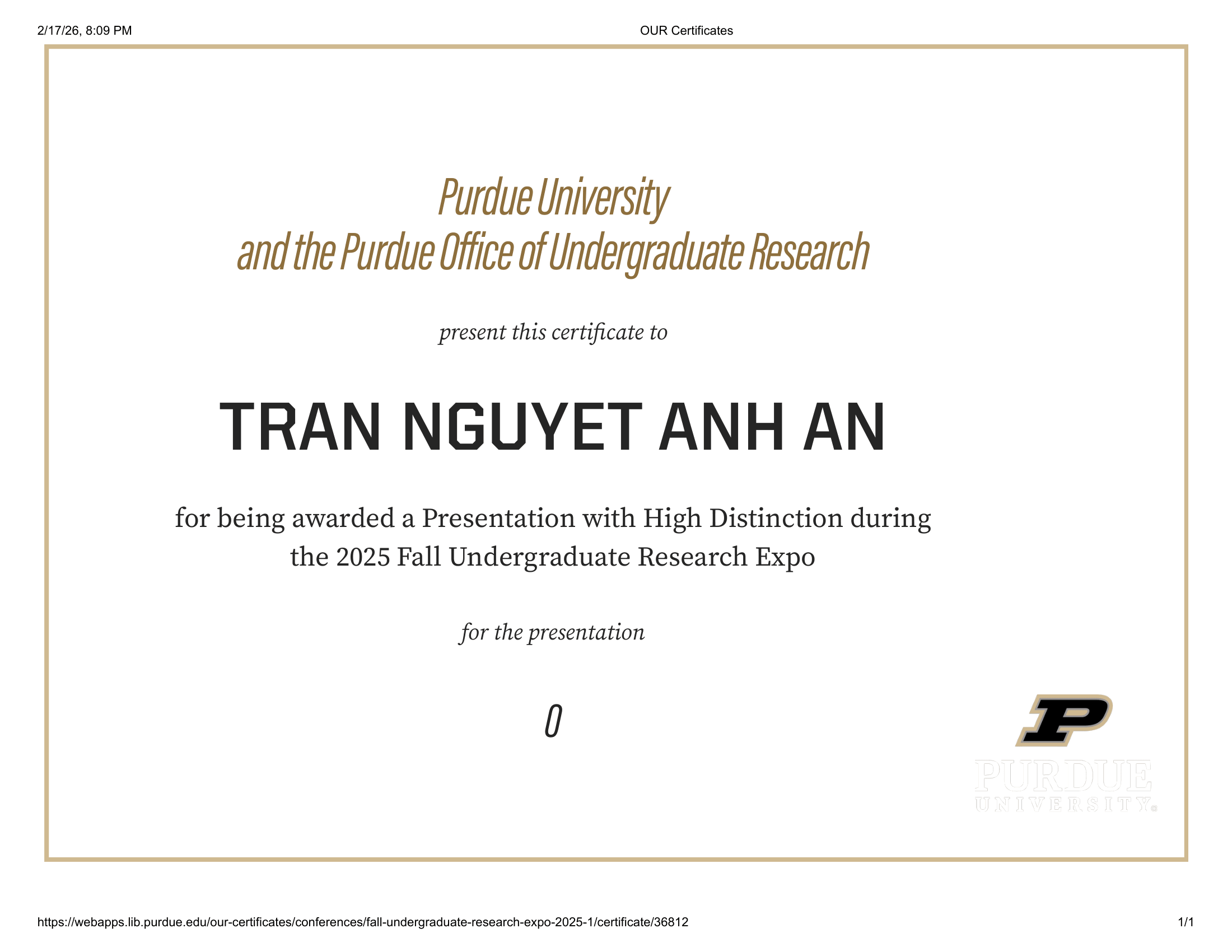Research Certificate