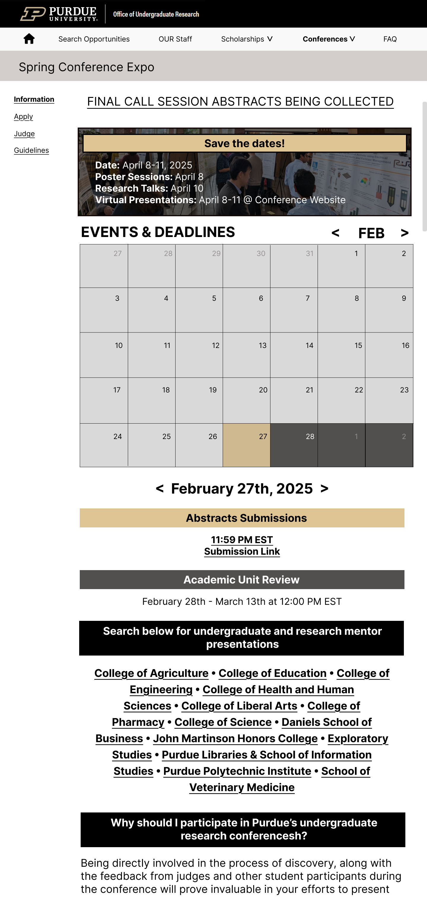 Mid-fidelity conference page